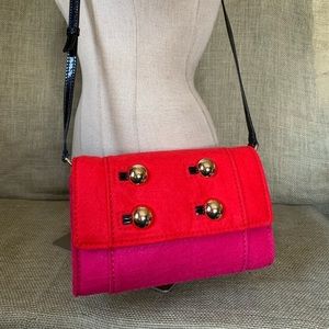 Sold! Authentic Kate Spade Felt colorblock button bag